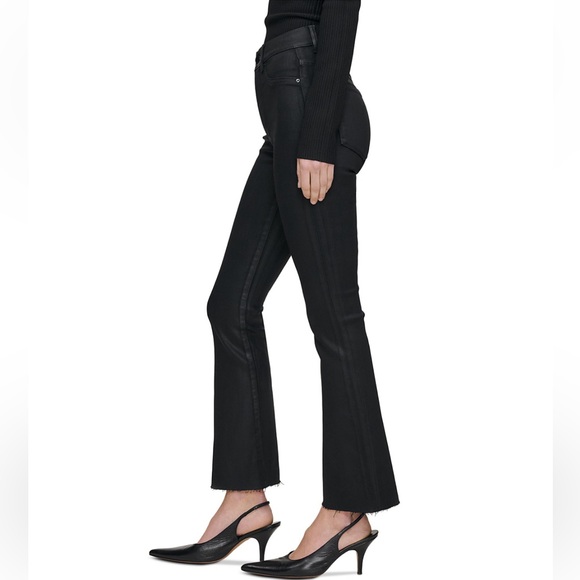 DL1961 Bridget Boot High Rise Instasculpt Ankle Jeans | Black Coated | 28 | NWOT - Picture 4 of 8